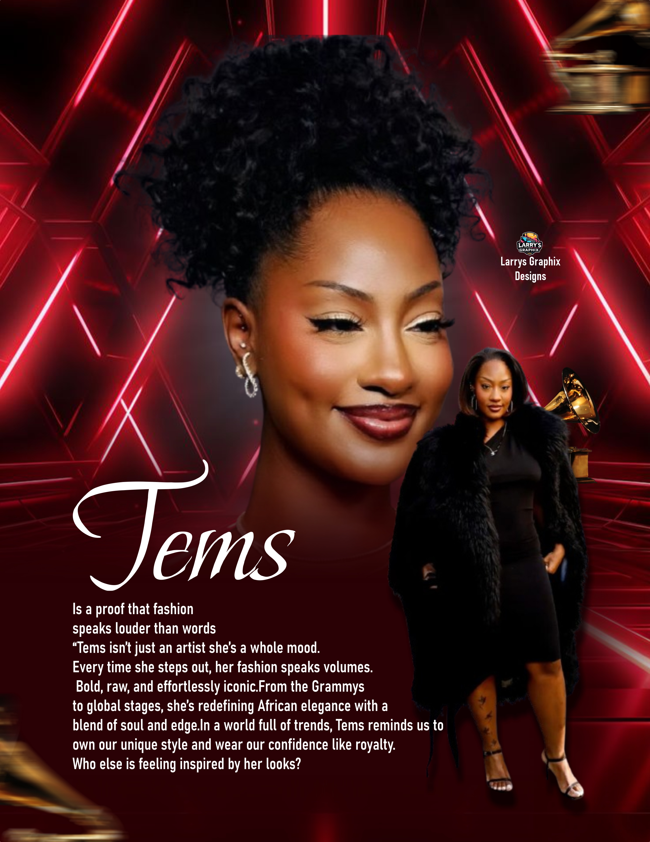 Tems Fashion Poster